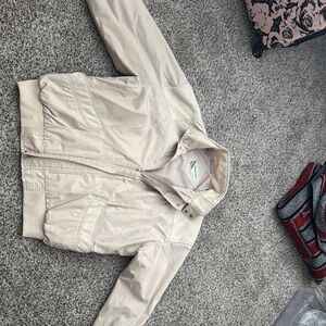 Cream Bomber Jacket